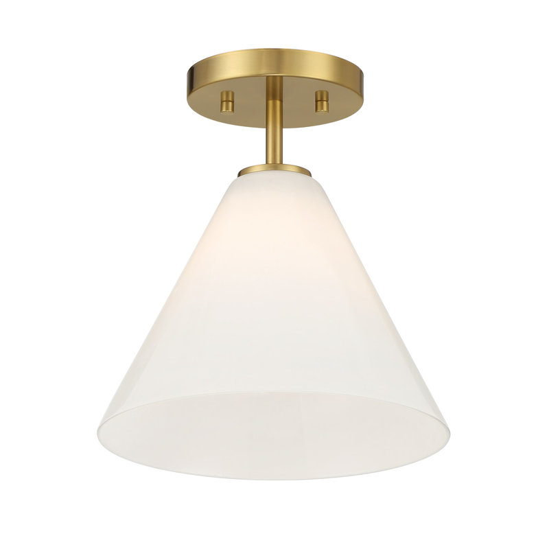 Mini-luminaire suspendu ou semi-encastré 1 lumière Hashimoto, Laiton