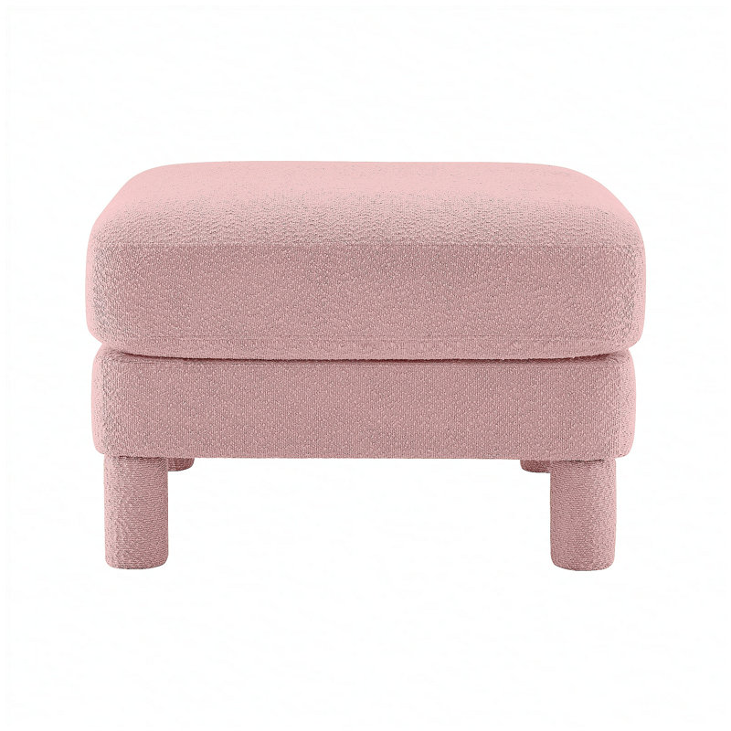Repose-pieds Lucas - polyester - rose, Rose