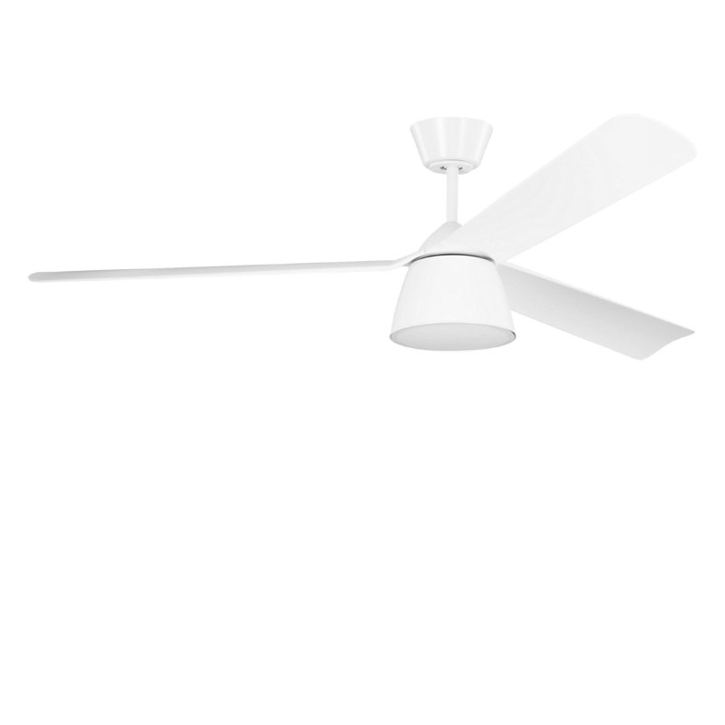 Studio Smart 60 LED Ceiling Fan, Matte White