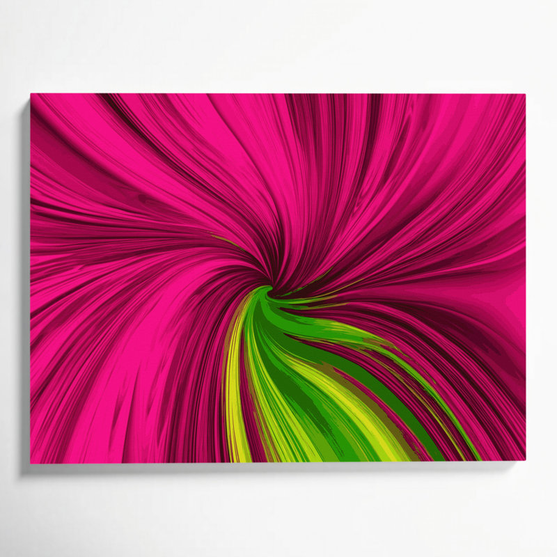 «Gradient Abstract 83», art mural sur toile rouge, H 8 po x l 10 po