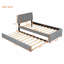 Lit plateforme tapissier avec lit gigogne-1349039258