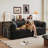 Corduroy Upholstered Sofa Convertible Sleeper Sofa Bed Queen Floor Couch With 2 Pillows And Fixed-Shape Frame - No Assembly Required-131660217