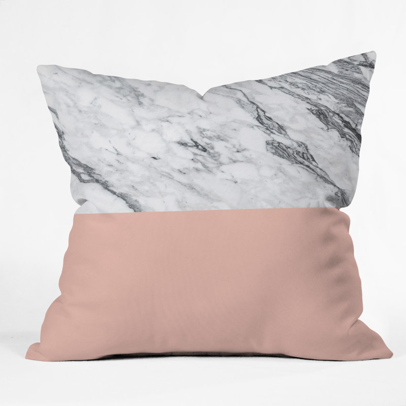 Coussin décoratif en marbre haines kelly color block, 16 po x 1 po