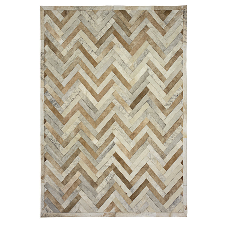 Tapis taupe / ivoire Plutus, 6 x 9