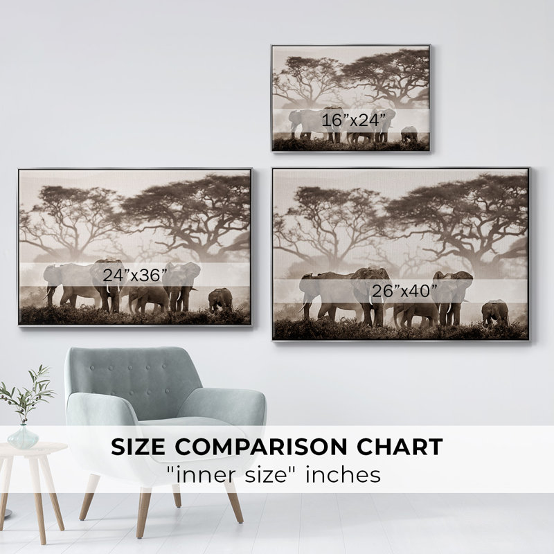 Amboseli National Park, reproduction d'art sur toile, H 25 po x l 37 po x P 2 po, Argent