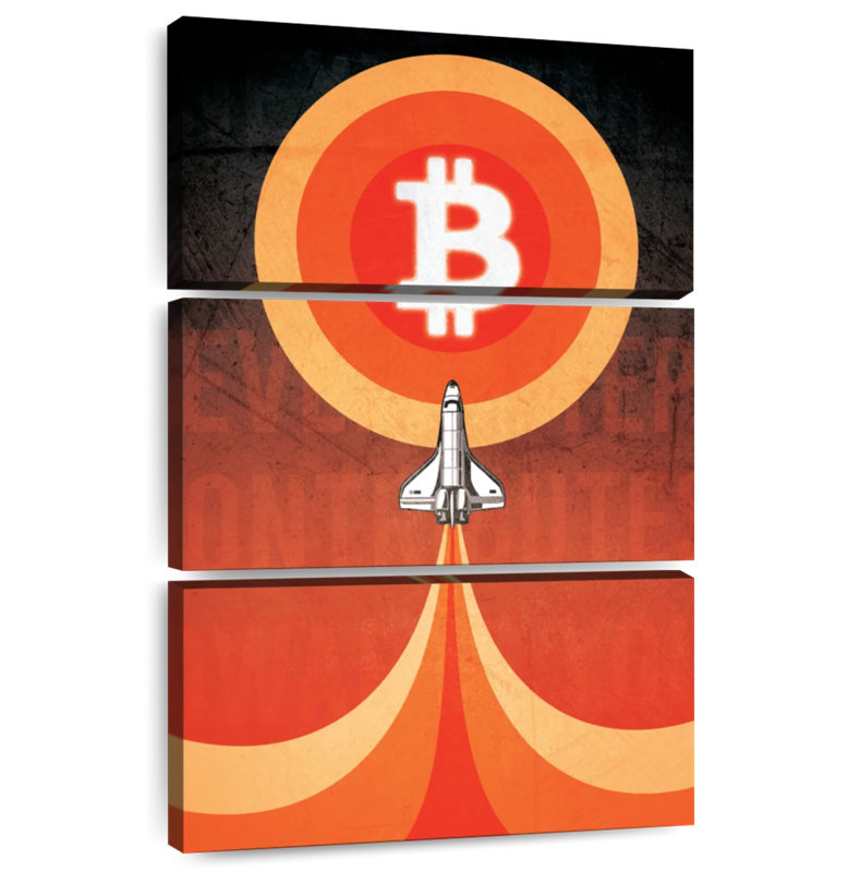 Oberle Bitcoin To The Moon, 32" H x 20" W