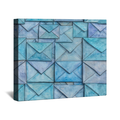 Enveloppes sur toile tendue avec châssis - Décoration murale abstraite en plusieurs tailles