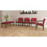 Ensemble de meubles de qualité commerciale en acier Lenox | Chaise 4 invités et banc 2 places