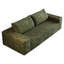 71 po. Velours côtelé confortable à 3 places, tissu doux pour la peau, mousse haute densité, sans assemblage, conception ergonomique pour un coin détente, et confortable, éponge, idéal pour une conférence, confortable