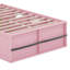 Grand lit plateforme en bois avec bibliothèque, présentoir et tiroir de rangement, lit de rangement multifonctionnel-241132951