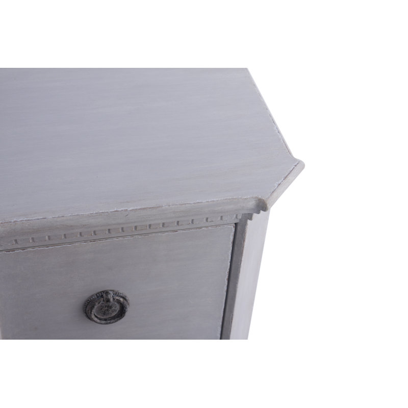 Ribbed Solid Wood Accent Chest