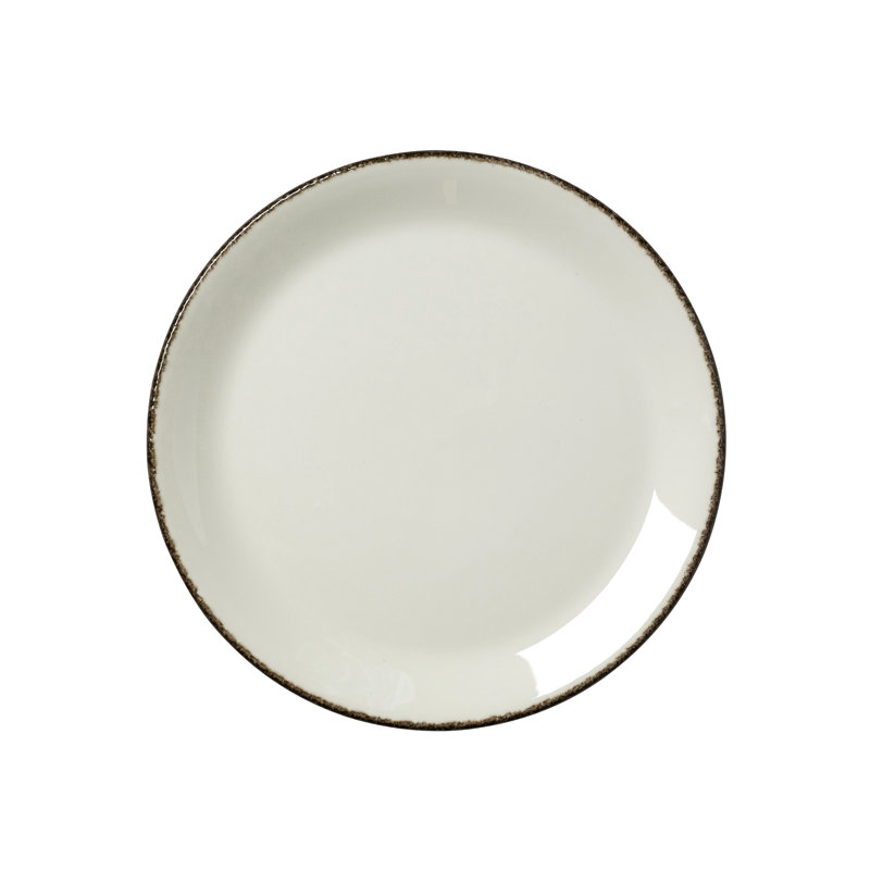 Assiette coupée BLUE DAPPLE, Blanc / Anthracite