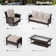 Nadilee Premium All-Weather Wicker - Person Patio Conversation Sets with Cushions