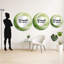 Green Serene Spiral Dreams - Abstract Spirals Round Mirror Wall Decor-99620901