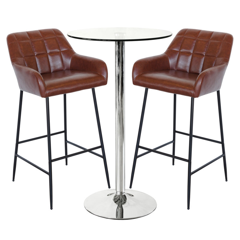 Pearman Dining Set, Brown/Black