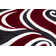 Collingwood Abstract Red/Black/White Area Rug