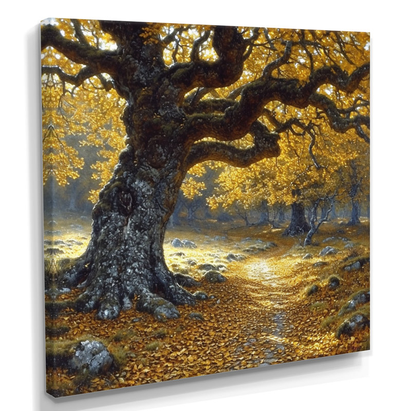 Adrian - Décoration murale arbre séquoia, Toile tendue, H 16 po x l 16 po x P 1 po