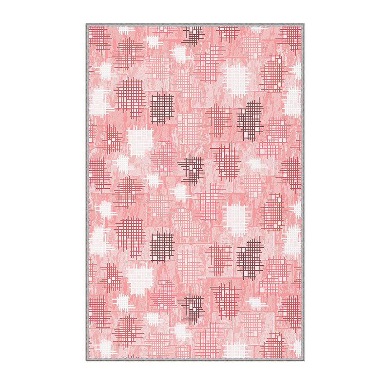 Tapis de couloir élégant (3,3 x 6,6 pi), 100% polyester, d'une hauteur de poils de 0,3 po | Antibactérien, PVC antidérapant dessous | Impression numérique 3D, lavable à la machine | Parfait pour les vestibules et les espaces de vie, durable et facile d'entretien
