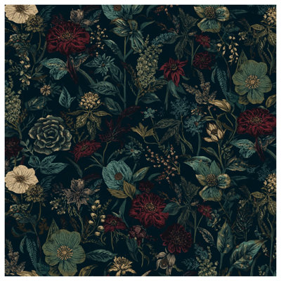 Vintage Floral Botanical Bath Mat