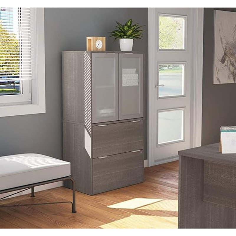 Patsones 30.1'' Wide 2 -Drawer File Cabinet, Bark Gray