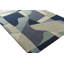Tapis bleu sarcelle / bleu marine / beige en laine touffeté à la main Gaye-477534353