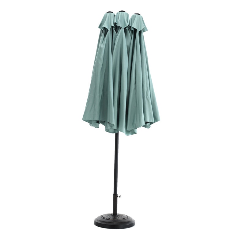 Parasol extérieur 14,8 pi. Grand rectangulaire avec 100%. Ouverture / fermeture sans effort. Convient au grand parasol de jardin, au bord de la piscine ou dans la cour. Manivelle pratique pour fermer et ouvrir. Nice