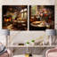 Rustic Elegant Flower Pizza Country Home - Ensemble de 2 collages carrés à pizza-1452525736-1452525742