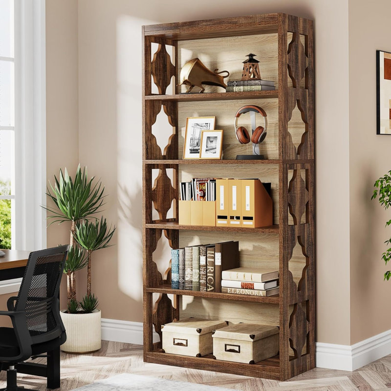 Étagère de rangement 69,98 "à 6 niveaux avec bibliothèque ouverte Rhombus