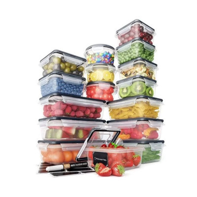 Ensemble de 16 contenants de céréales, contenant alimentaire sans BPA