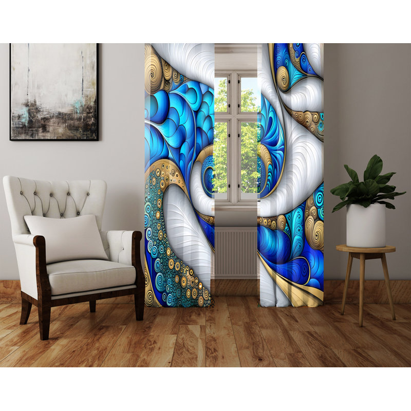 Paire de rideaux semi-transparents Aidel, L 20 po x L 52 po