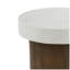 Table d'appoint MGO [plateau blanc antique + cadre en bois naturel]