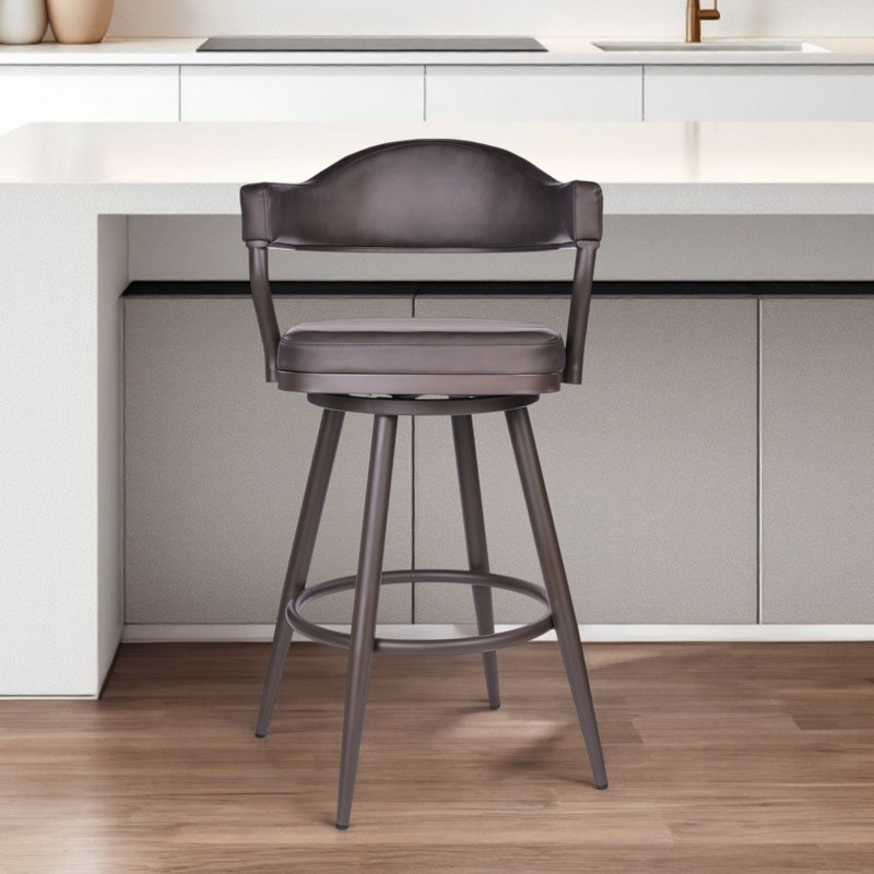 Chaise de bar pivotante 42 po, Tabouret de comptoir (siège d'une hauteur de 26 p