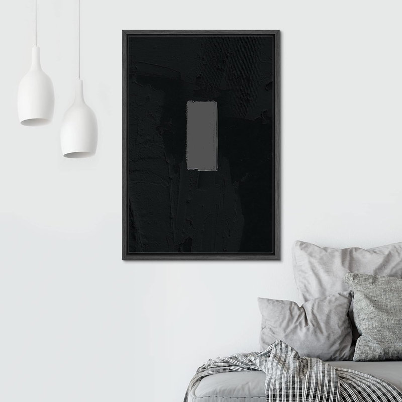 Décoration murale nordique contemporaine minimaliste minimaliste géométrique noire, H 24 po x l 16 po x P 1,5 po