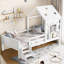 Lits simples multifonctionnels en bois massif avec rangement spacieux et design moderne pour les enfants