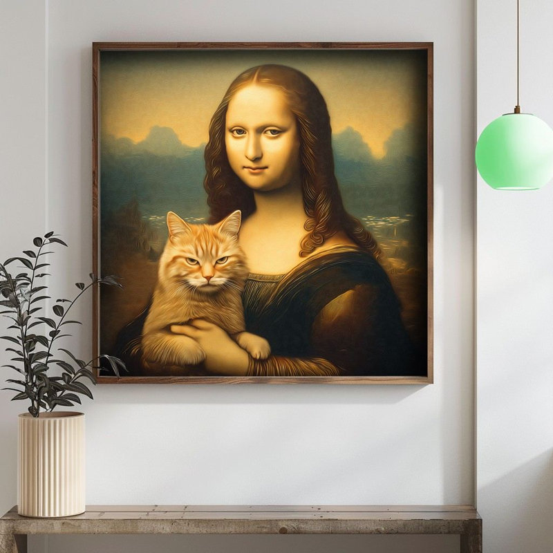 Peinture décorative en panneau de fibres à densité moyenne, H 13,39 po x l 13,39 po