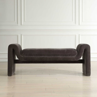 Uttermost Manson Modern Charcoal Bench In Gray