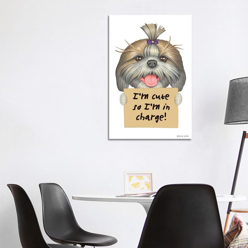 Shih Tzu I'm Cute by Danny Gordon - Wrapped Canvas Print