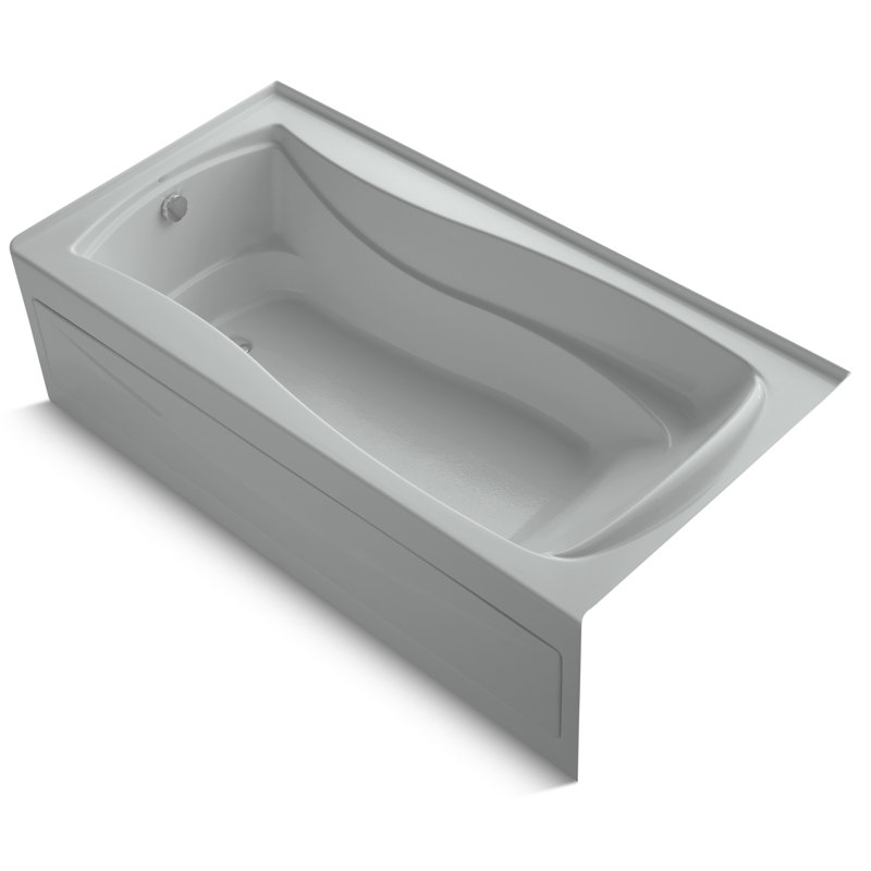 Mariposa 72" x 36" Soaking Bathtub, Ice Gray, Left