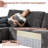 Koyu Compression Packed 3-Piece Cloudelle Plush Corduroy Fabric Cloud Sectional With U-Shape Chaise,Modern Modular Sofa With Deep Seat, Upholstered Boneless Couch For Living Room Bedroom,No Assembly Required-1889686225