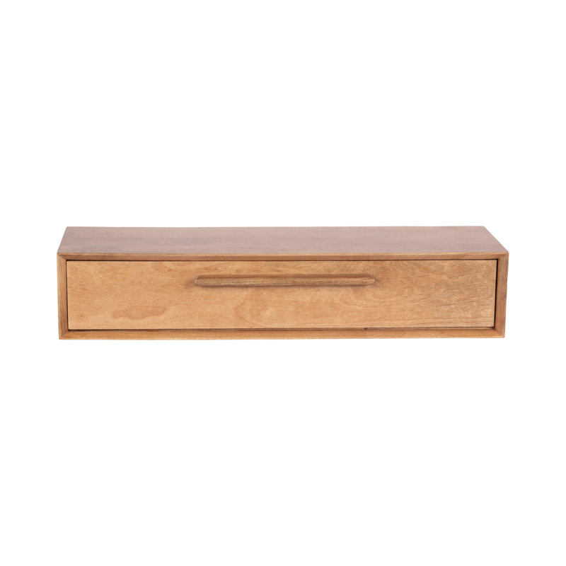 McCutcheon Mango Wood Floating Entryway Console Table, Natural