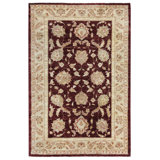 Agra One-of-a-Kind 4' x 5'10" Area Rug in Red/Ivory/Light Green