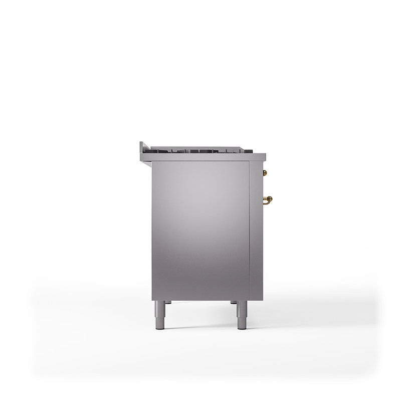 ILVE Nostalgie II, cuisinière à double combustible de 48 po, 5 brûleurs, plaque chauffante, surface de cuisson française