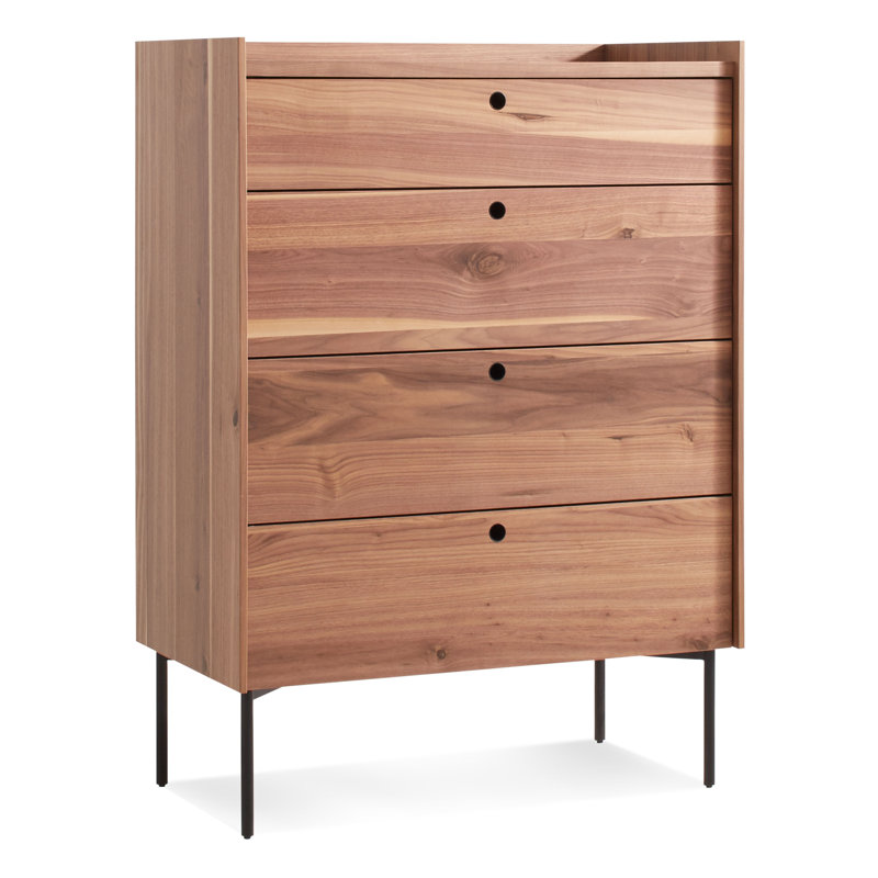 Peek 34'' W 4 - Drawer Dresser, Rustic Walnut