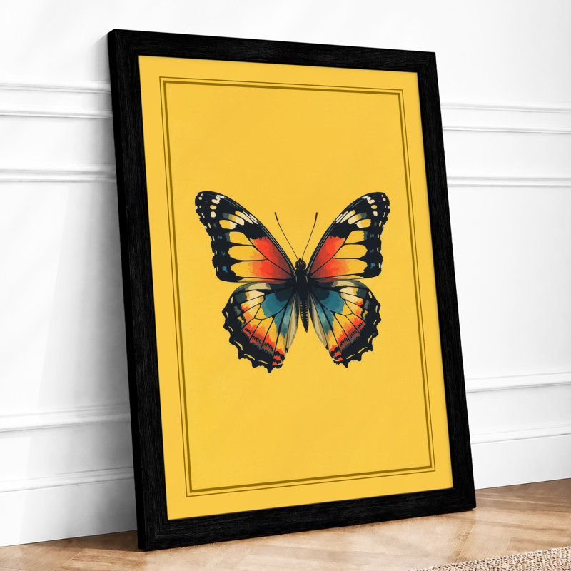 Specimen Butterfly Modern - Framed Print, A4 - 29.7 x 21.0 cm, Black
