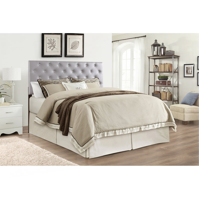 Queen  Bed Headboard , LIGHT GREY, Light Gray, Queen