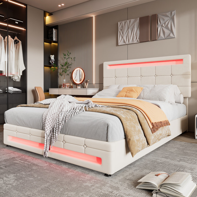 Double (4'6) Bed Frame, Beige