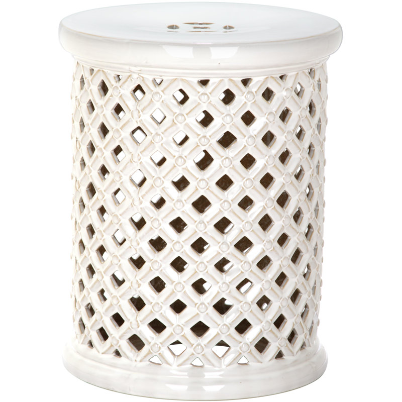 Tabouret de jardin Antigonos, Crème