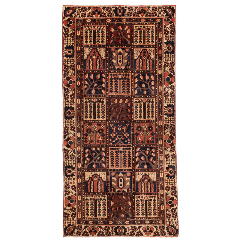 Tapis rouge rétro Kayseri 4 pi 6 po x 9 pi 2 po