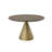 Modern Brown 48" Round Dining Table with Pedestal Base