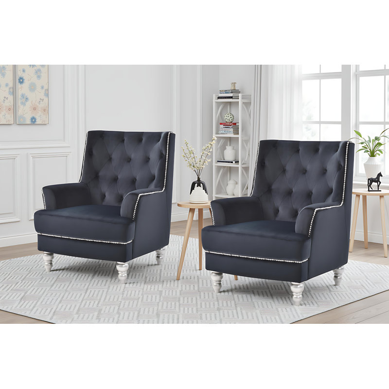 Pamplona Chair Set of 2, Black